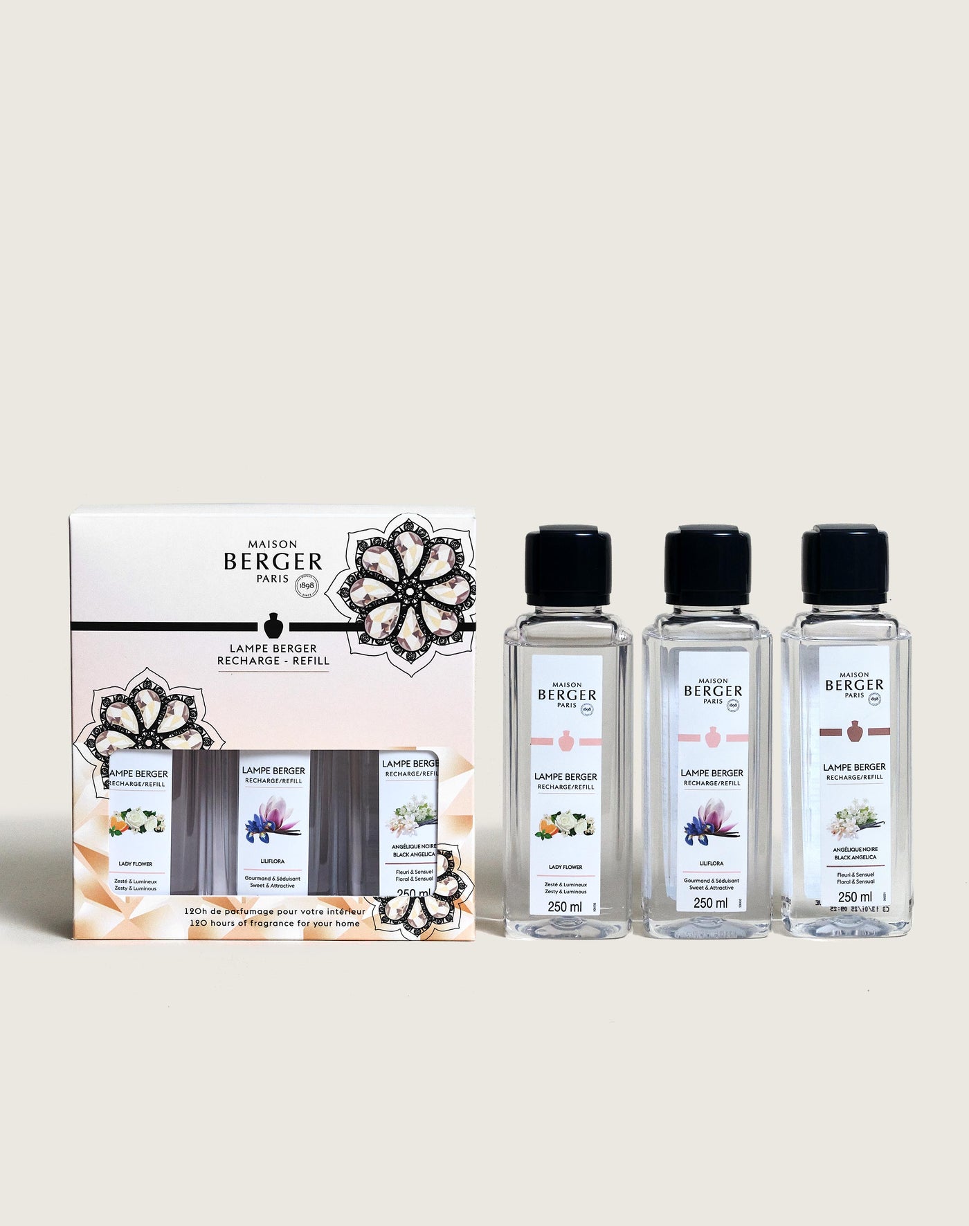 Coffret 3 recharges lampe Berger Eternity 250ml