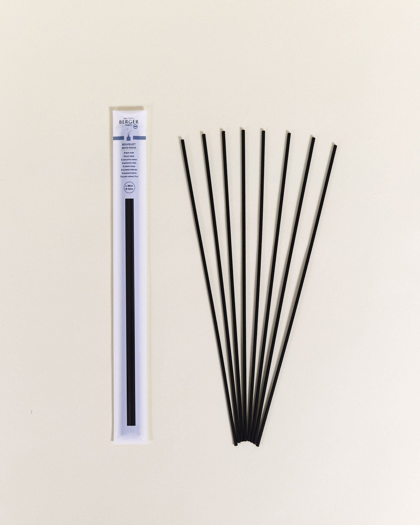 Etui de 8 brins noirs 30cm