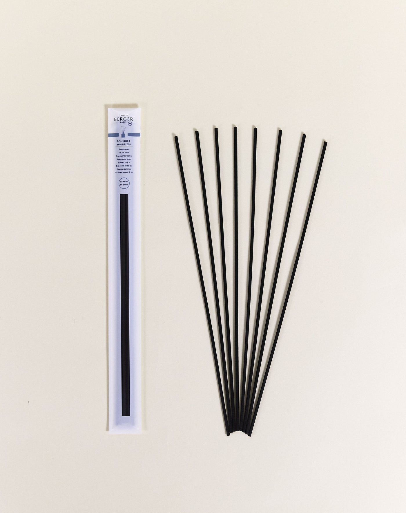 Etui de 8 brins noirs 30cm