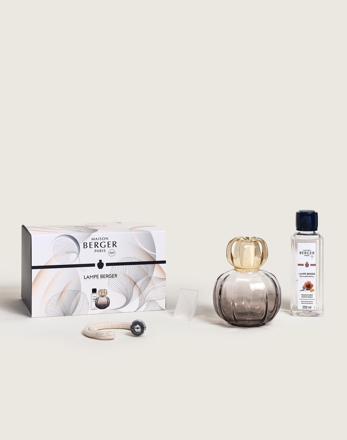 Coffret lampe Berger Corali Grise