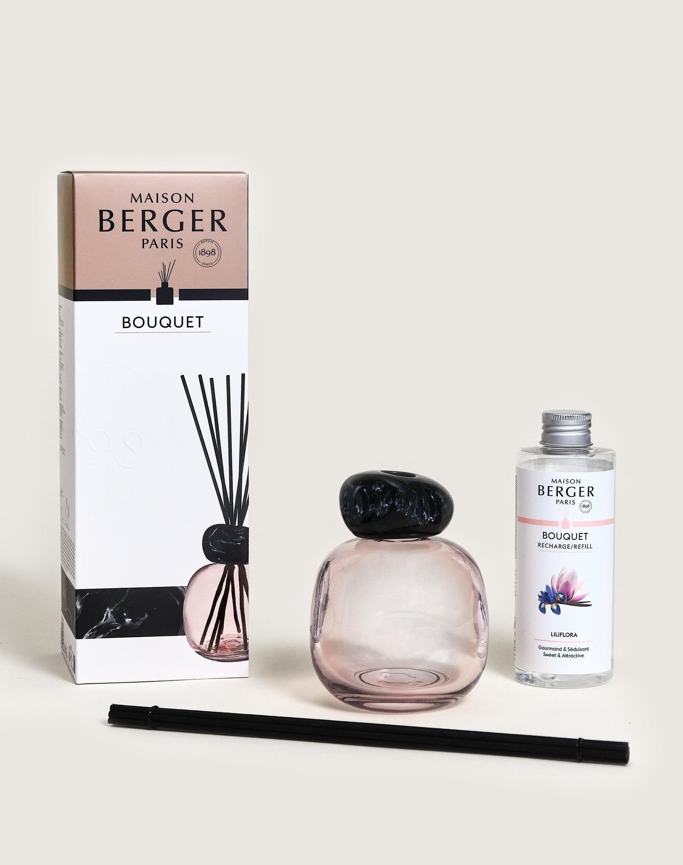 Bouquet parfumé Minéral Rose