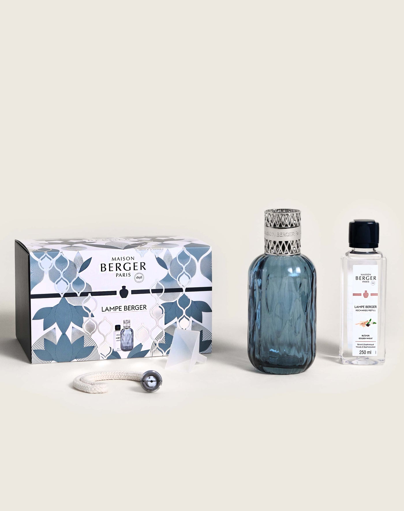 Coffret lampe Berger Quintessence Bleue