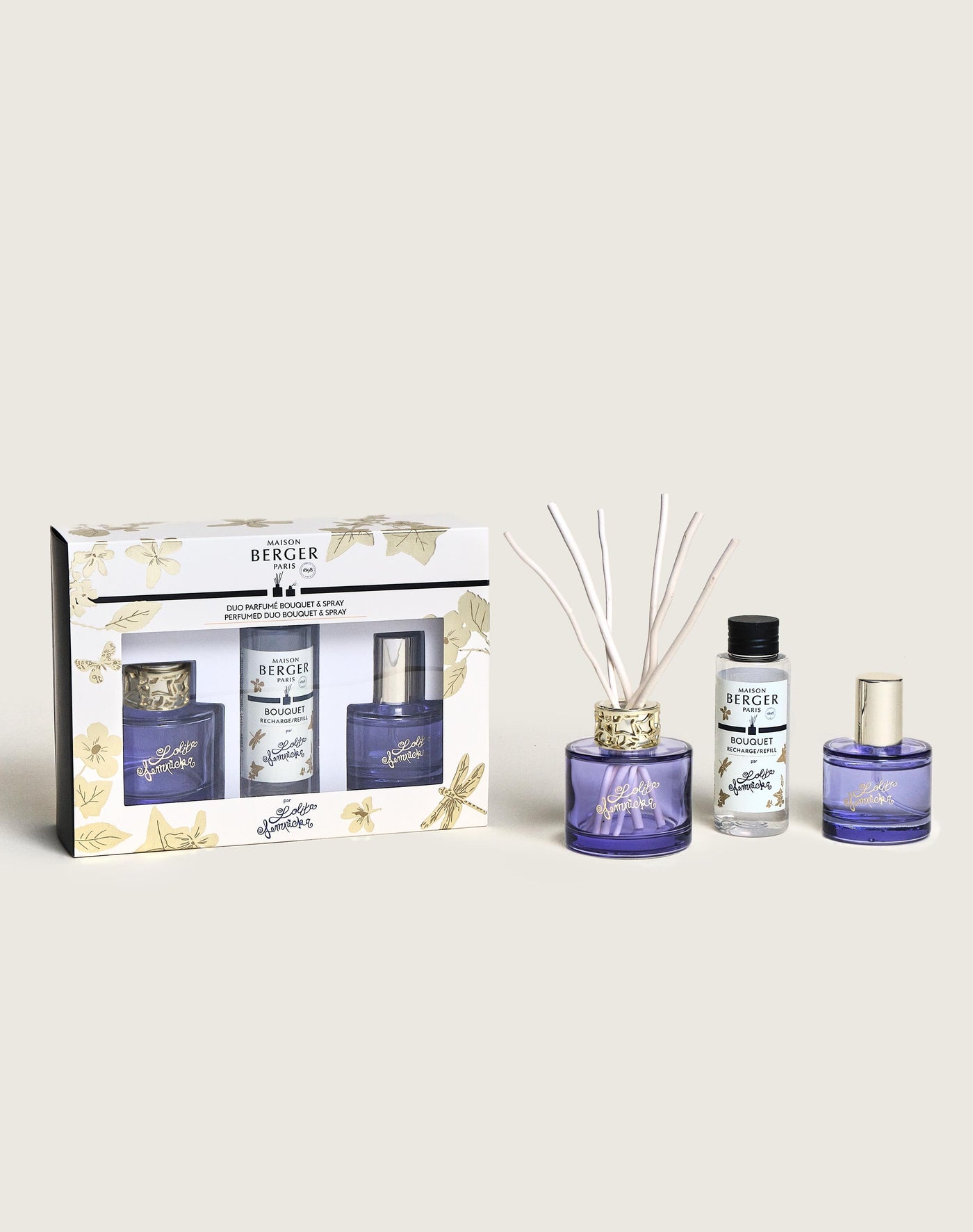Duo mini bouquet & spray d’intérieur Lolita Lempicka Parme