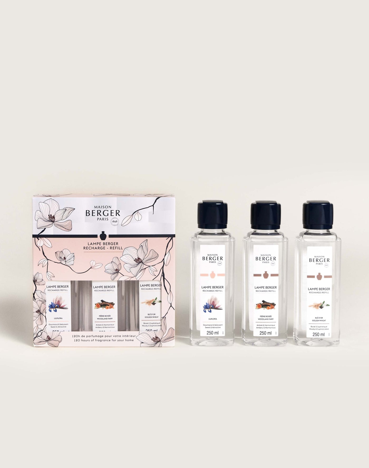 Coffret 3 recharges lampe Berger Bolero 250ml