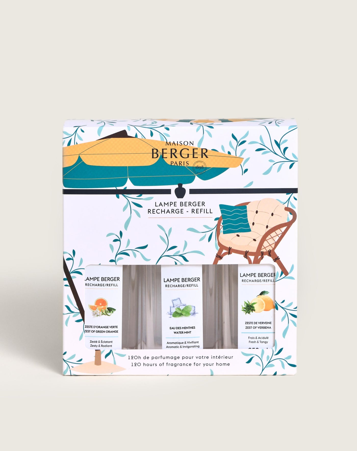 Coffret 3 recharges lampe Berger Summer 250ml