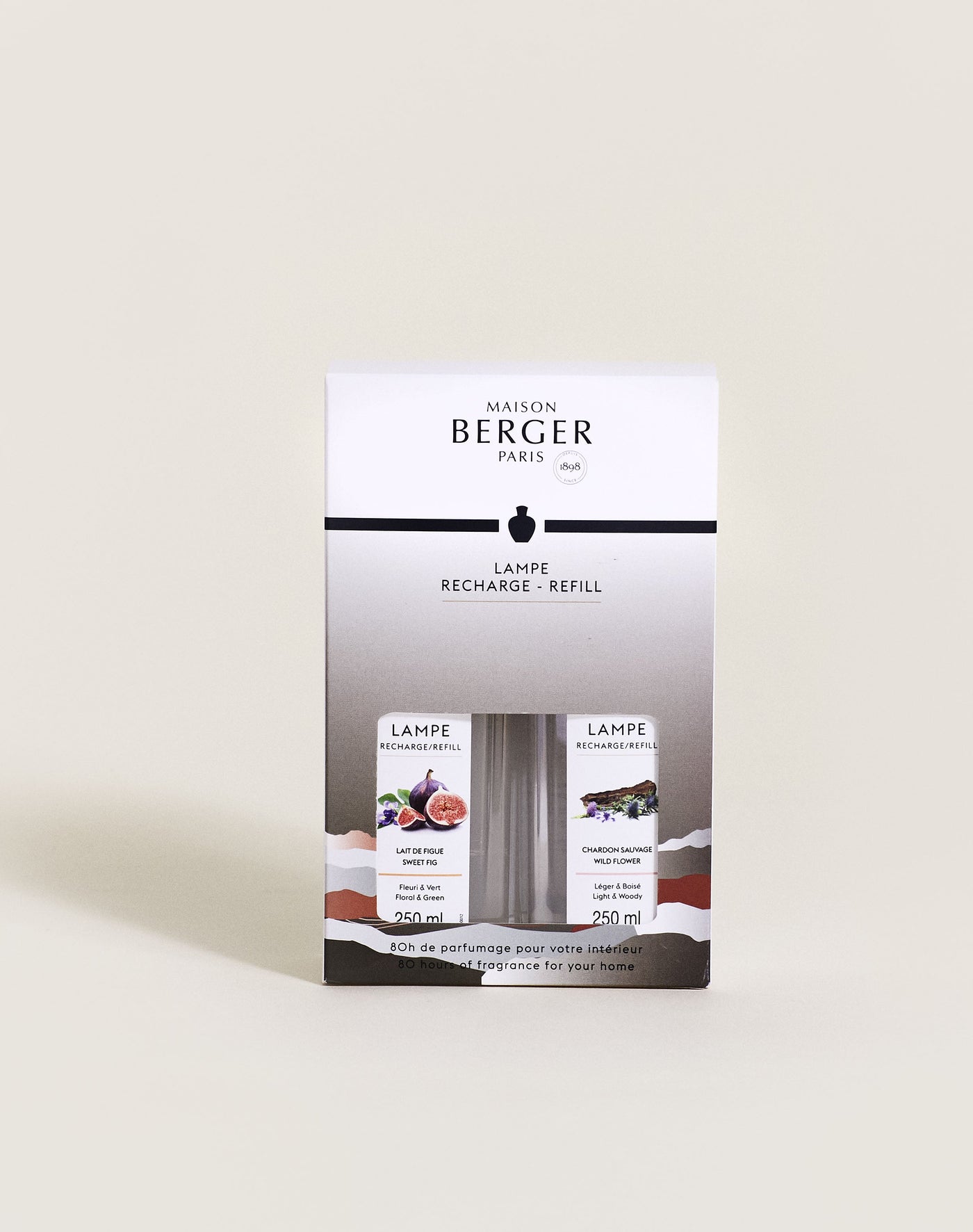 Coffret 2 recharges lampe Berger Lait de Figue & Chardon Sauvage 250ml