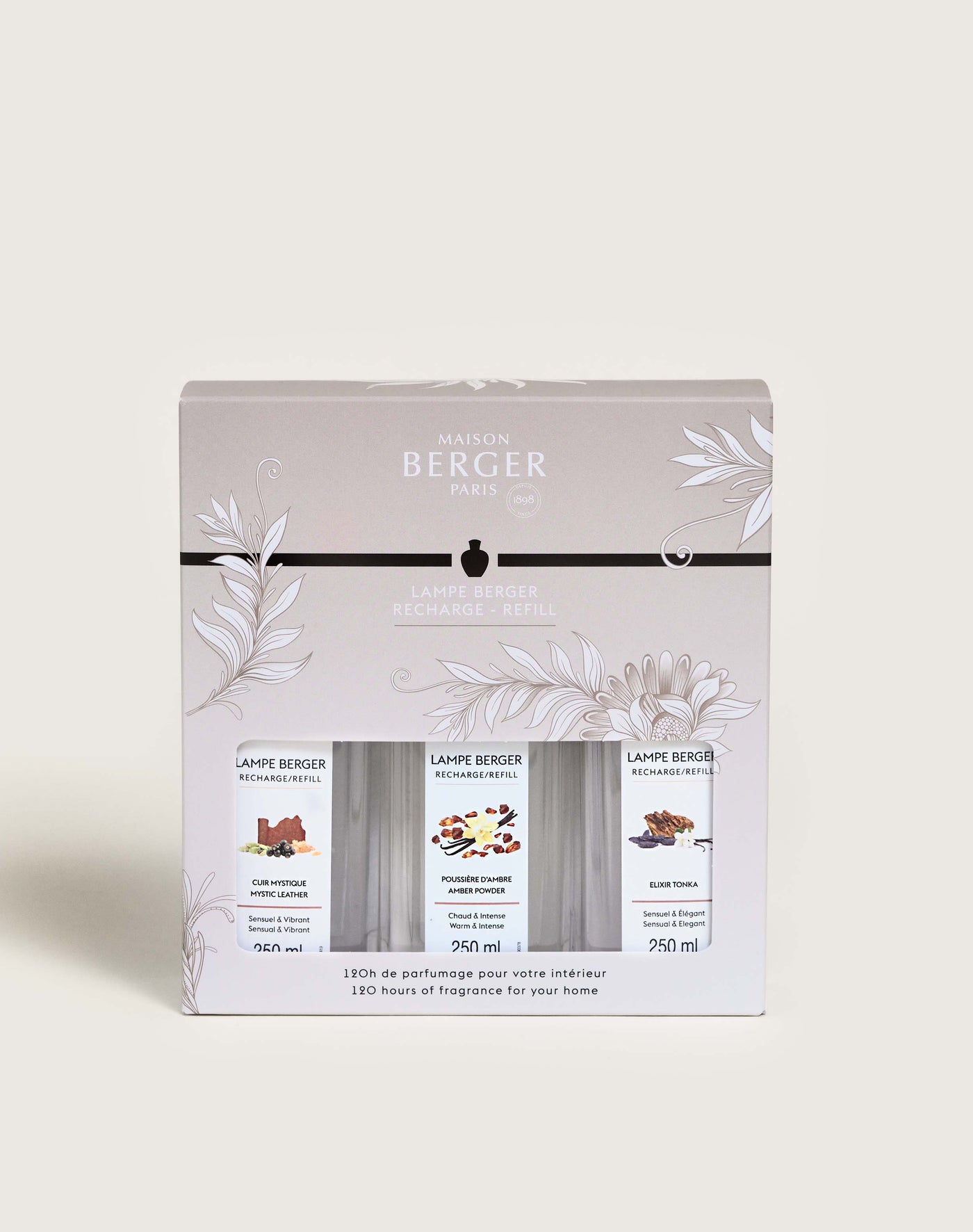 Coffret 3 recharges lampe Berger Holly 250ml
