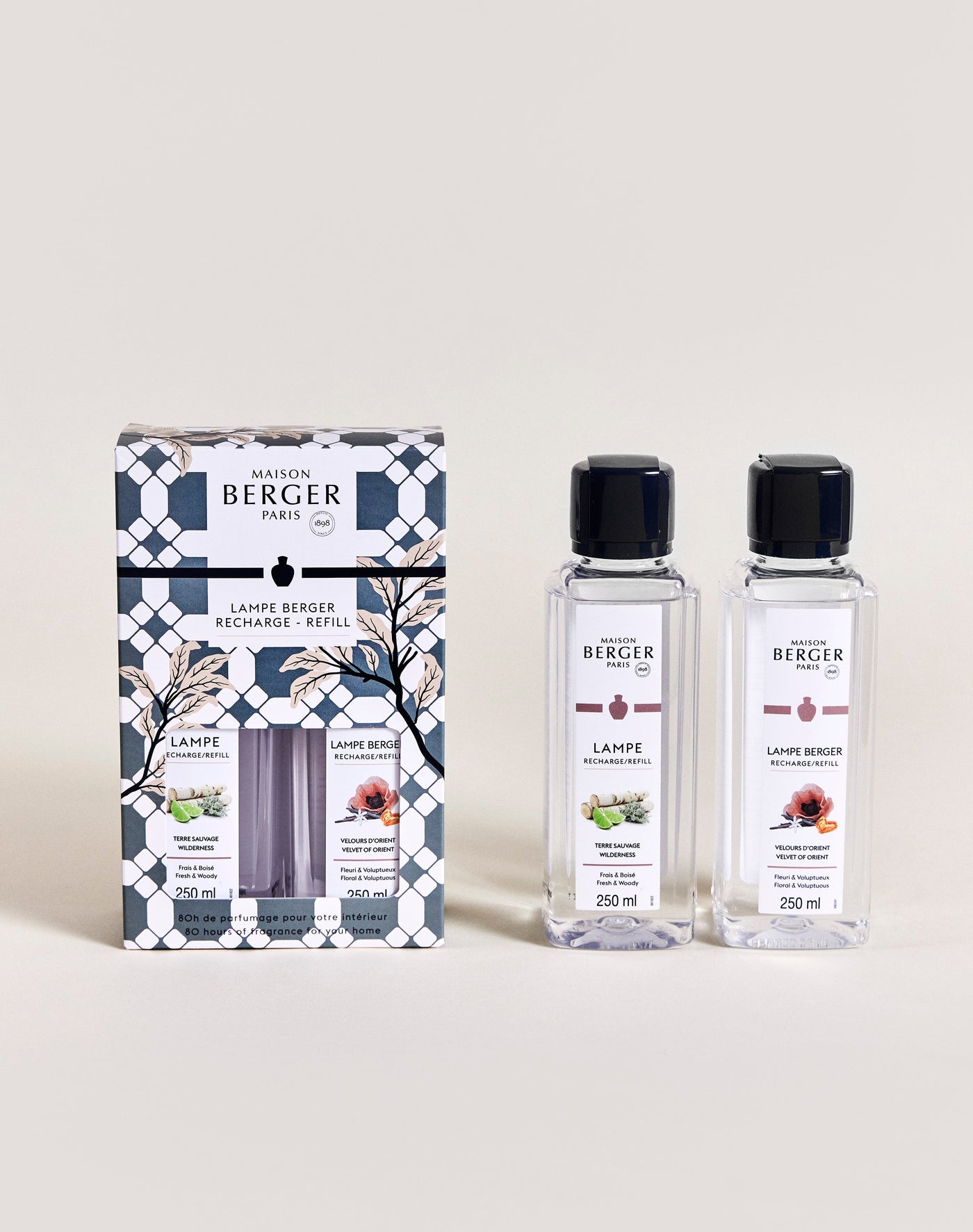 Coffret 2 Recharges lampes Berger Adagio 250ml