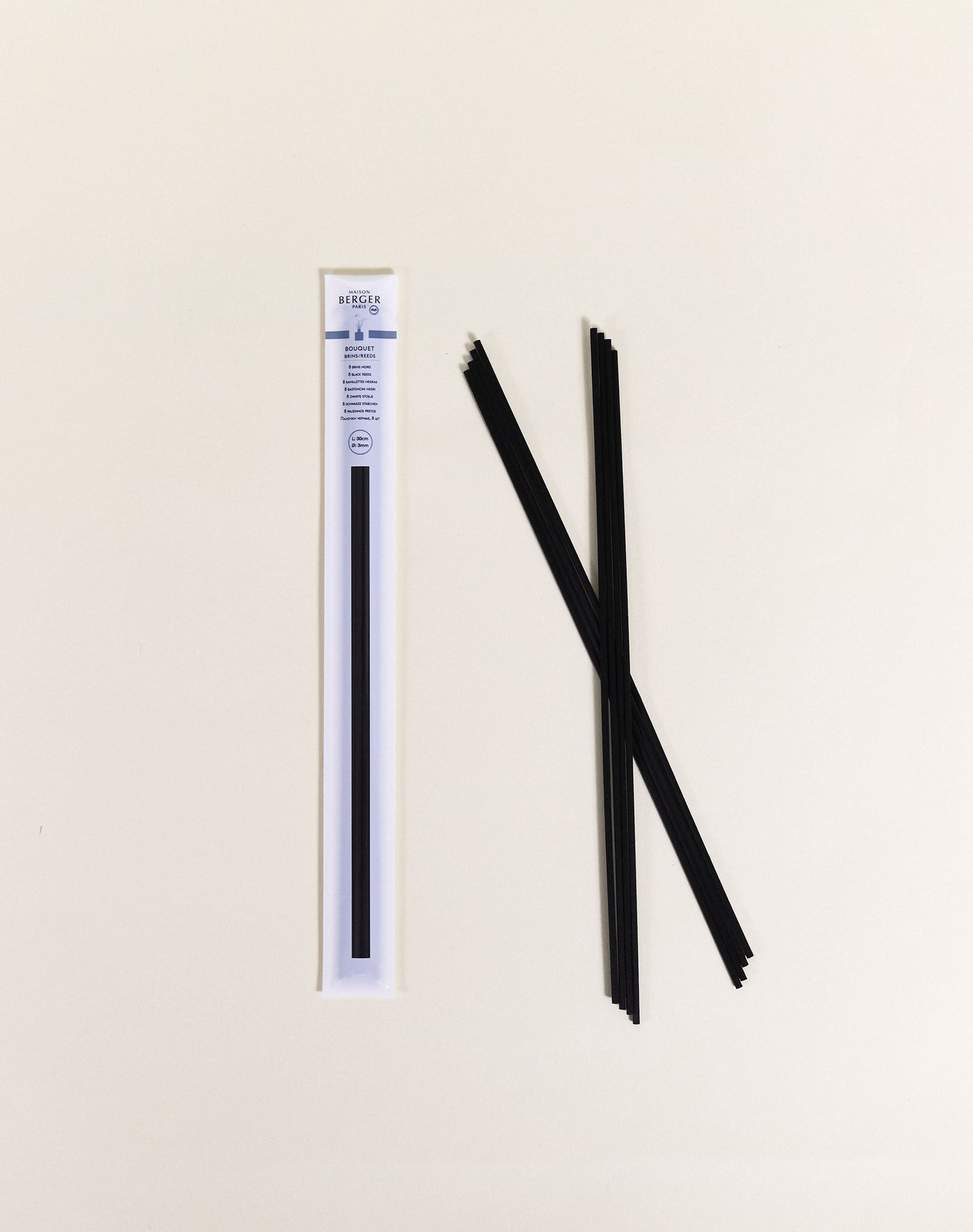 Etui de 8 brins noirs 30cm