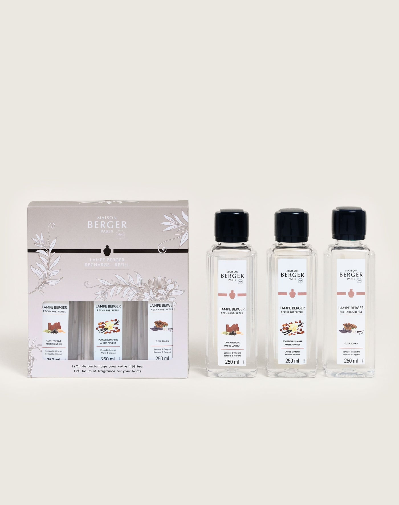 Coffret 3 recharges lampe Berger Holly 250ml