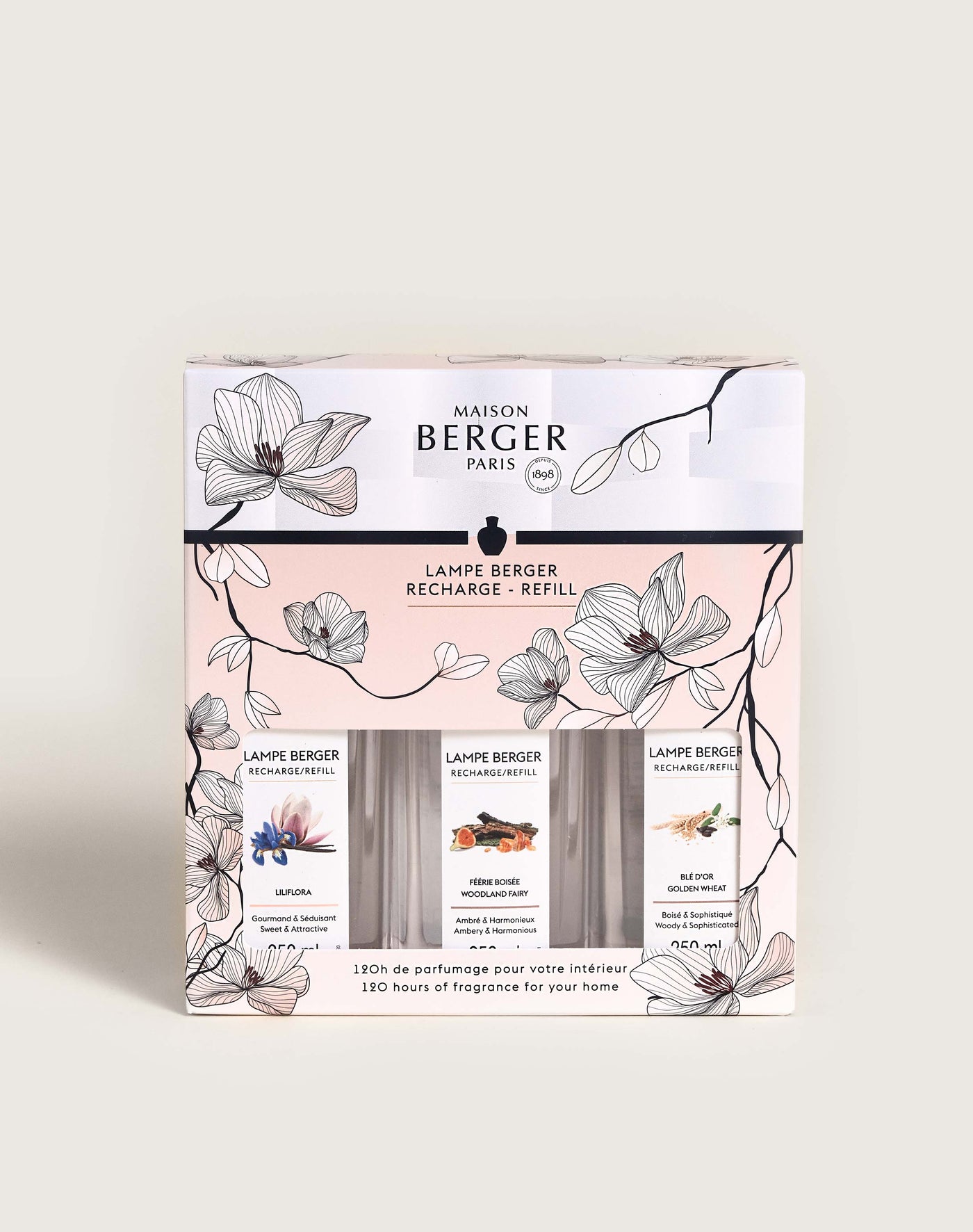 Coffret 3 recharges lampe Berger Bolero 250ml